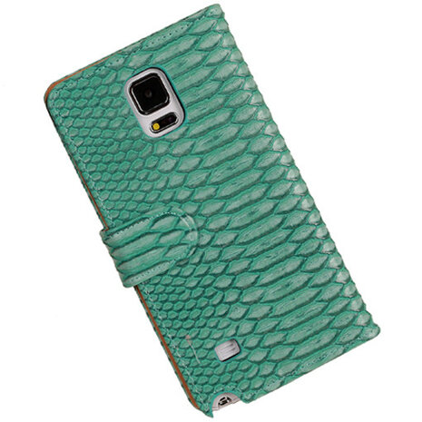 BC Slang Turquoise Hoesje voor Samsung Galaxy Note 4 Bookcase Cover
