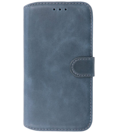 Afneembare 2-in-1 Handmade Leer Bookstyle Hoesje voor iPhone 12 - iPhone 12 Pro - Navy