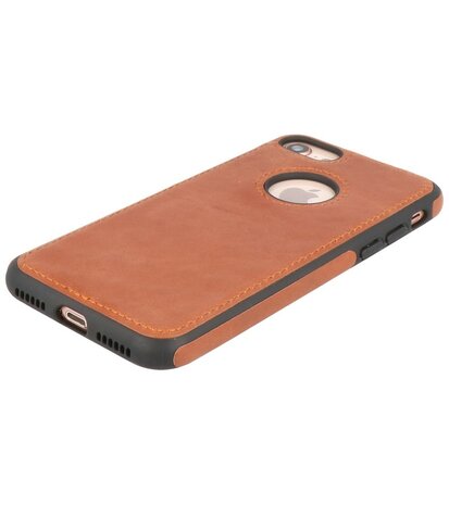 Lederen Backcover Hoesje voor iPhone SE 2020 - iPhone 8 en iPhone 7 - Cognac