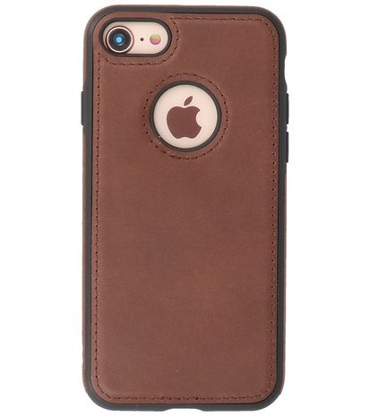 Lederen Backcover Hoesje voor iPhone SE 2020 - iPhone 8 en iPhone 7 - Mocca