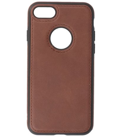 Lederen Backcover Hoesje voor iPhone SE 2020 - iPhone 8 en iPhone 7 - Mocca