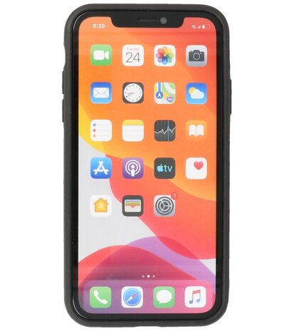 Lederen Backcover Hoesje voor iPhone 11 - Zwart