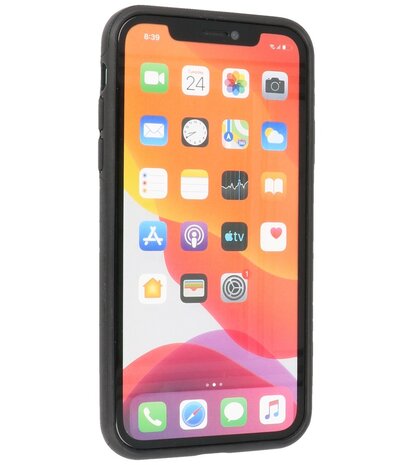 Lederen Backcover Hoesje voor iPhone 11 - Zwart