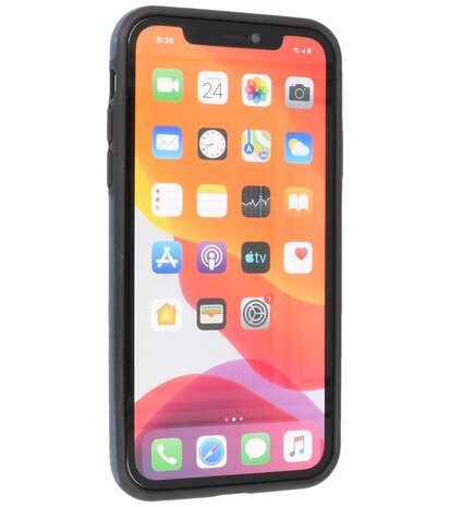 Lederen Backcover Hoesje voor iPhone 11 - Navy