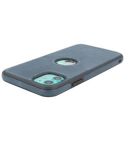 Lederen Backcover Hoesje voor iPhone 11 - Navy