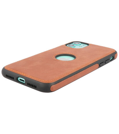 Lederen Backcover Hoesje voor iPhone 11 - Cognac