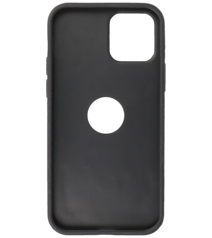 Lederen Backcover Hoesje voor iPhone 12 - iPhone 12 Pro - Navy