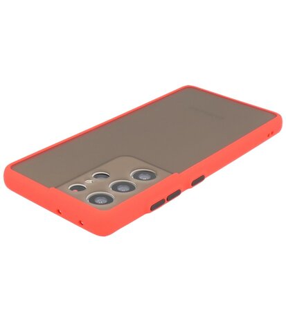 Kleurcombinatie Hard Case voor Samsung Galaxy S21 Ultra - Rood