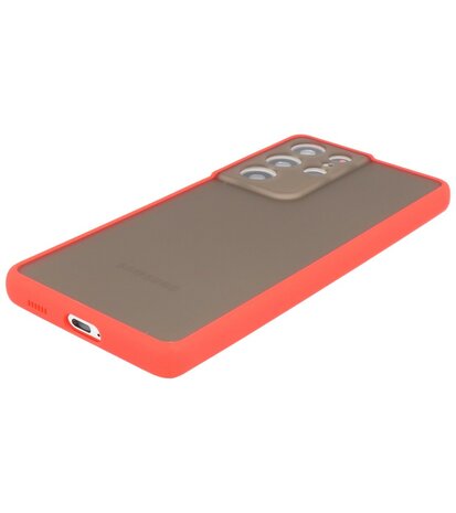 Kleurcombinatie Hard Case voor Samsung Galaxy S21 Ultra - Rood