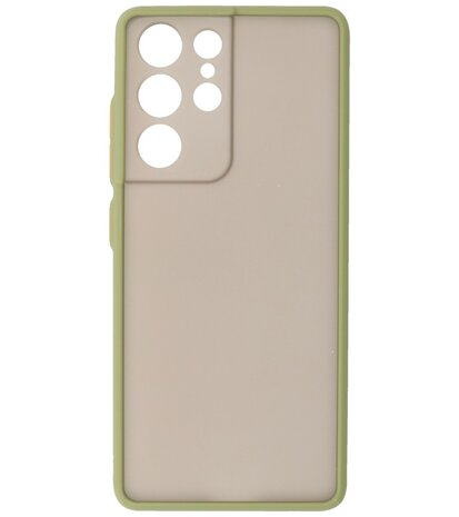 Kleurcombinatie Hard Case voor Samsung Galaxy S21 Ultra - Groen