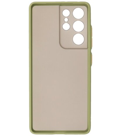 Kleurcombinatie Hard Case voor Samsung Galaxy S21 Ultra - Groen