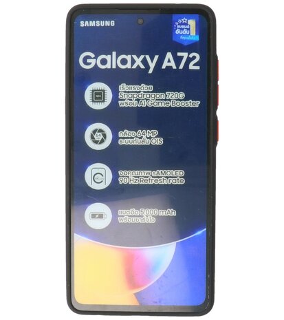 Kleurcombinatie Hard Case voor Samsung Galaxy A72 5G - Zwart