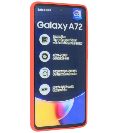 Kleurcombinatie Hard Case voor Samsung Galaxy A72 5G - Rood