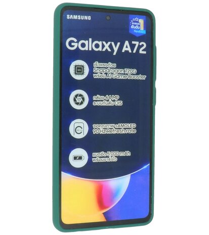 Kleurcombinatie Hard Case voor Samsung Galaxy A72 5G - Donker Groen