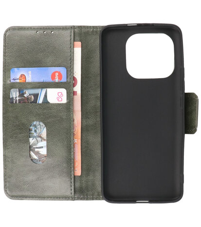 Portemonnee Wallet Case Hoesje voor Xiaomi Mi 11 Pro - Donker Groen