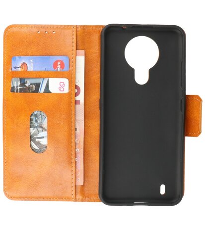 Portemonnee Wallet Case Hoesje voor Nokia 1.4 - Bruin