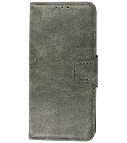 Portemonnee Wallet Case Hoesje voor Nokia 1.4 - Donker Groen