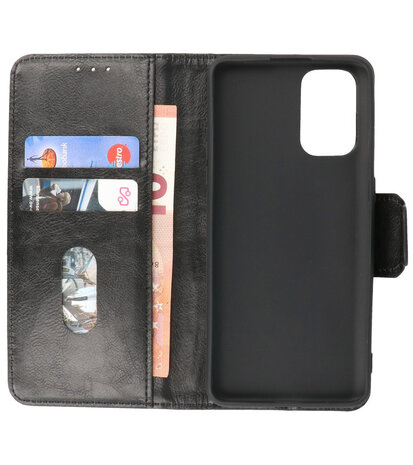 Portemonnee Wallet Case Hoesje voor OnePlus 9R - Zwart