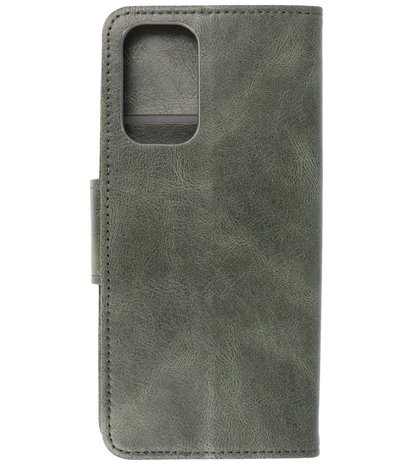 Portemonnee Wallet Case Hoesje voor Oppo Reno 5 5G - Find X3 Lite - Donker Groen