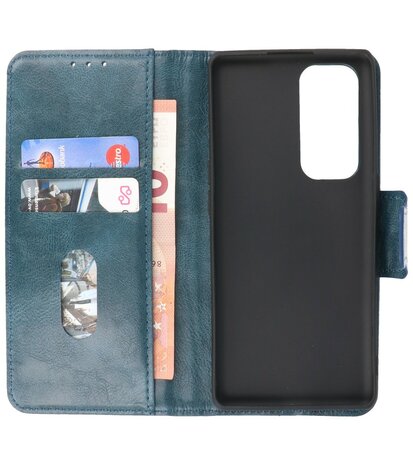 Portemonnee Wallet Case Hoesje voor Oppo Reno 5 Pro Plus 5G - Find X3 Neo - Blauw