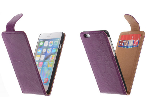 Lila Apple iPhone 6 Kreukelleer Flip Case/Cover