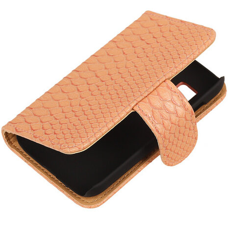 BC Slang Pink Hoesje voor Samsung Galaxy Young 2 Bookcase Cover