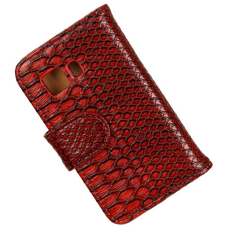 BC Slang Rood Hoesje voor Samsung Galaxy Young 2 Bookcase Cover