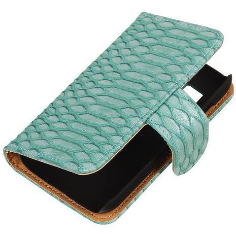 BC Slang Turquoise Hoesje voor Samsung Galaxy Young 2 Bookcase Cover