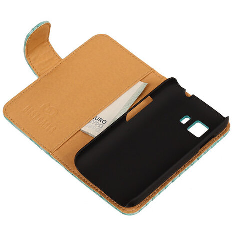 BC Slang Turquoise Hoesje voor Samsung Galaxy Young 2 Bookcase Cover