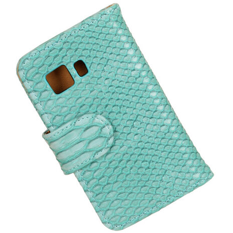 BC Slang Turquoise Hoesje voor Samsung Galaxy Young 2 Bookcase Cover