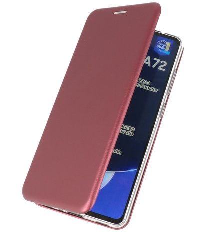 Bestcases Hoesje Slim Folio Telefoonhoesje Samsung Galaxy A72 5G - Bordeaux Rood