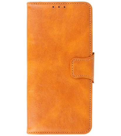 Portemonnee Wallet Case Hoesje voor Motorola Moto G50 - Bruin