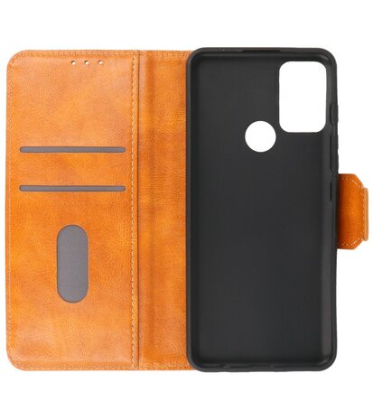 Portemonnee Wallet Case Hoesje voor Motorola Moto G50 - Bruin