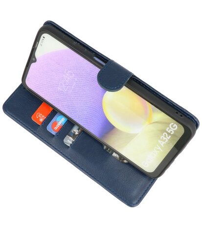 Booktype Wallet Case Telefoonhoesje voor Samsung Galaxy A32 5G - Navy