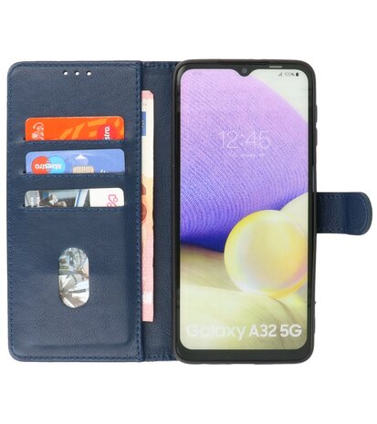 Booktype Wallet Case Telefoonhoesje voor Samsung Galaxy A32 5G - Navy