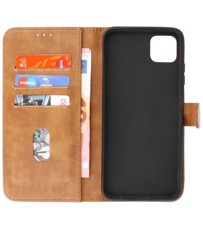 Booktype Wallet Case Telefoonhoesje voor Samsung Galaxy A22 5G - Bruin