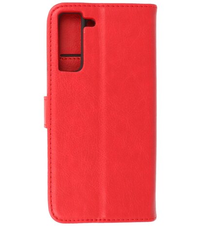 Booktype Wallet Case Telefoonhoesje voor Samsung Galaxy S21 FE - Rood