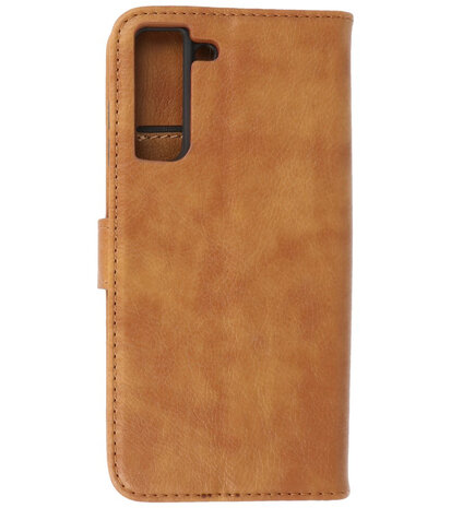 Booktype Wallet Case Telefoonhoesje voor Samsung Galaxy S21 FE - Bruin