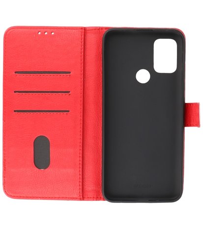 Booktype Wallet Case Telefoonhoesje voor Motorola Moto G30 - Rood