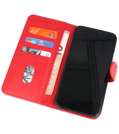 Booktype Wallet Case Telefoonhoesje voor Motorola Moto G30 - Rood