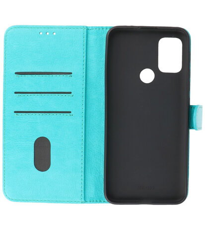 Booktype Wallet Case Telefoonhoesje voor Motorola Moto G30 - Groen