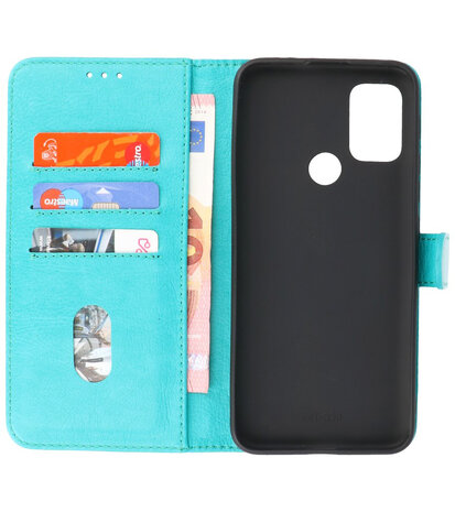 Booktype Wallet Case Telefoonhoesje voor Motorola Moto G30 - Groen