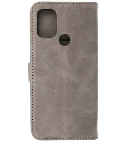 Booktype Wallet Case Telefoonhoesje voor Motorola Moto G30 - Grijs