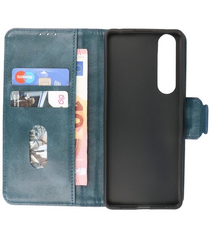 Portemonnee Wallet Case Hoesje voor Sony Xperia 1 III Blauw