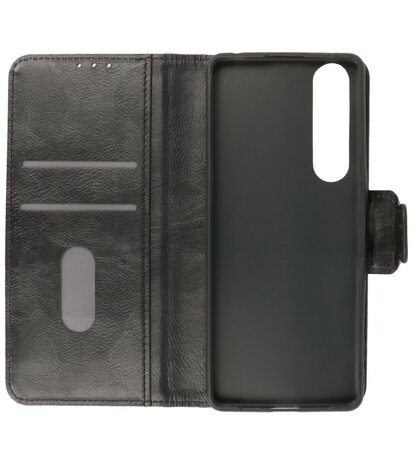 Portemonnee Wallet Case Hoesje voor Sony Xperia 5 III Zwart