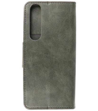 Portemonnee Wallet Case Hoesje voor Sony Xperia 5 III Donker Groen