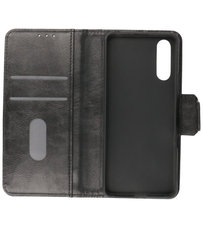 Portemonnee Wallet Case Hoesje voor Sony Xperia 10 III Zwart