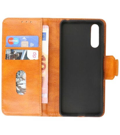 Portemonnee Wallet Case Hoesje voor Sony Xperia 10 III Bruin
