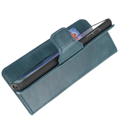Portemonnee Wallet Case Hoesje voor Oppr Reno 6 Pro 5G Blauw