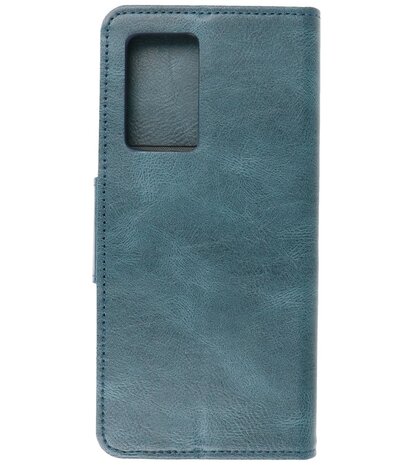 Portemonnee Wallet Case Hoesje voor Oppr Reno 6 Pro 5G Blauw